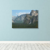 Bruids sluier-waterval en Half Dome in Yosemite Canvas Afdruk (Insitu (Houten vloer))