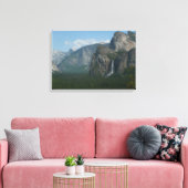 Bruids sluier-waterval en Half Dome in Yosemite Canvas Afdruk (Insitu (Woonkamer))