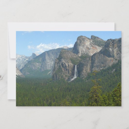Bruids sluier waterval en Half Dome in Yosemite Kaart (Voorkant)