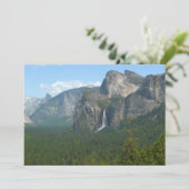Bruids sluier waterval en Half Dome in Yosemite Kaart (Staand voorkant)