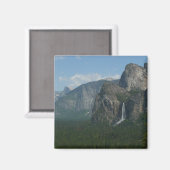 Bruids sluier waterval en Half Dome in Yosemite Magneet (Voorkant / Achterkant)