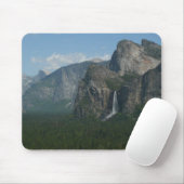 Bruids sluier waterval en Half Dome in Yosemite Muismat (Met muis)