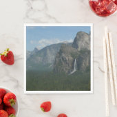 Bruids sluier waterval en Half Dome in Yosemite Servetten (Insitu)