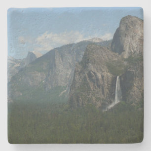 Bruids sluier waterval en Half Dome in Yosemite Stenen Onderzetter