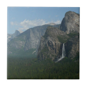 Bruids sluier waterval en Half Dome in Yosemite Tegeltje