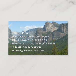 Bruids sluier waterval en Half Dome in Yosemite Visitekaartje