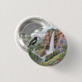 Bruids sluier waterval ronde button 3,2 cm (Voorkant /achterkant)
