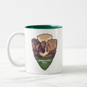 Bruids sluier waterval Yosemite National Park Pijl Tweekleurige Koffiemok