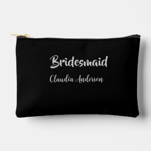 Bruids-squad bruidsmeisje naam zilver zwart bruilo etui