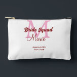 Bruids-squad voeg naam monogram bruidsmeisje roze  etui<br><div class="desc">mooie ontwerp</div>