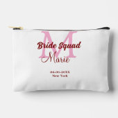 Bruids-squad voeg naam monogram bruidsmeisje roze  etui (Voorkant)