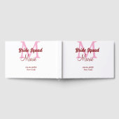 Bruids-squad voeg naam monogram bruidsmeisje roze  gastenboek (Volledig)