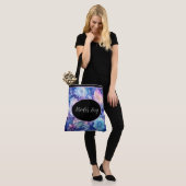 Bruids Tas Bloemige Pioenrozen multi Print Boodsch (Op model)