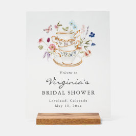 Bruids Tea Party Acryl teken Acryl Bord