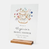 Bruids Tea Party Acryl teken Bord (Hoek)