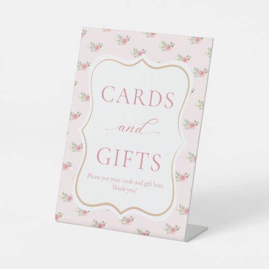 Bruids Tea Party Kaarten en geschenken Reclamebord Met Voetstuk (Voorkant)