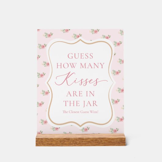 Bruids Tea Party Raad eens hoeveel kussen Acryl Bord (Voorkant)