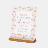 Bruids Tea Party Raad eens hoeveel kussen Acryl Bord (Hoek)