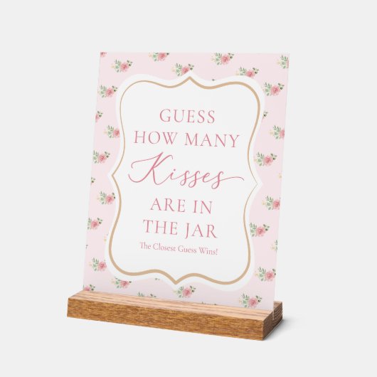 Bruids Tea Party Raad eens hoeveel kussen Acryl Bord (Hoek)