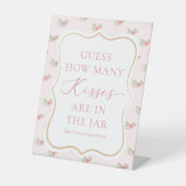 Bruids Tea Party Raad eens hoeveel kussen Reclamebord Met Voetstuk (Voorkant)