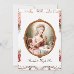 Bruids Tea Party Rococo Marie Antoinette Kaart
