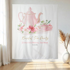 Bruids Tea Party | Roze Vrijgezellenfeesten achter Wandkleed