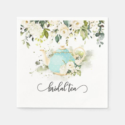 Bruids Tea Party Servet - Blauw WC (Voorkant)
