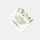 Bruids Tea Party Servet - Blauw WC (Hoek)