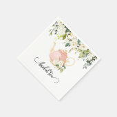 Bruids Tea Party Servet - Roze (Hoek)