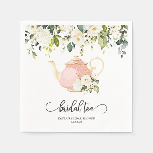 Bruids Tea Party Servet - Roze | CUSTOM (Voorkant)