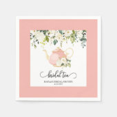 Bruids Tea Party Servet - Roze Grens Custom (Voorkant)