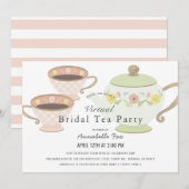 Bruids Tea Party Tea Pot VIrtual Vrijgezellenfeest Kaart (Voorkant / Achterkant)