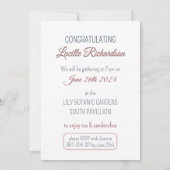 Bruids Tea Party Theepot Teacups Bruiloft Brunch Kaart (Achterkant)