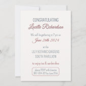 Bruids Tea Party Theepot Teacups Bruiloft Brunch Kaart (Achterkant)