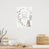 Bruids Tea Party Trouwdouche Welkom Poster (Keuken)