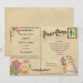 Bruids Tea Shower Honorering, stijl oude Briefkaar Kaart (Voorkant / Achterkant)