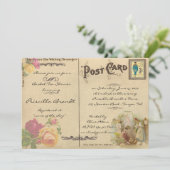 Bruids Tea Shower Honorering, stijl oude Briefkaar Kaart (Staand voorkant)