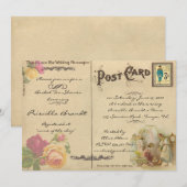 Bruids Tea Shower Honorering, stijl oude Briefkaar Kaart (Voorkant / Achterkant)