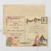Bruids Tea Shower Honorering, stijl oude Briefkaar Kaart (Voorkant / Achterkant)