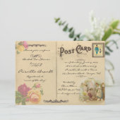 Bruids Tea Shower Honorering, stijl oude Briefkaar Kaart (Staand voorkant)