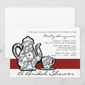 Bruids Tea Shower Kaart (Voorkant / Achterkant)