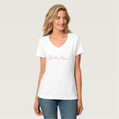 Bruid's team roze typografie t-shirt (Voorkant volledig)