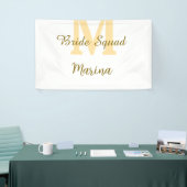 Bruids teammonogram gouden bruiloft eenvoudig  spandoek (Beurs)
