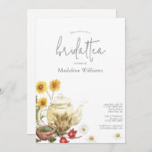 bruids thee bruids douche uitnodiging (Voorkant / Achterkant)