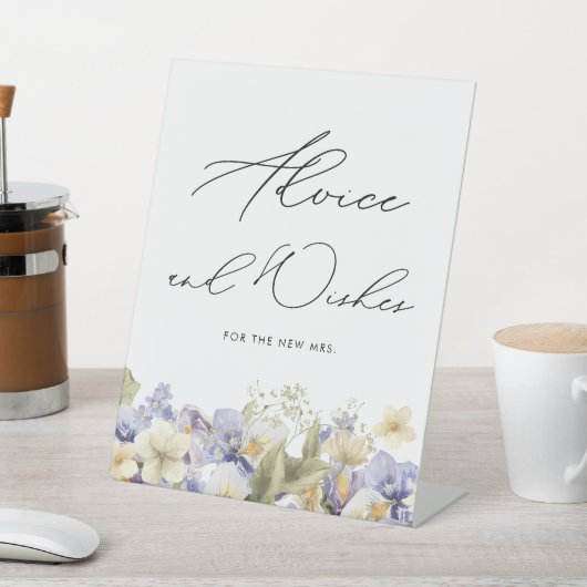 Bruids-Thee Bruiloft Advies & Wensen Reclamebord Met Voetstuk (Insitu)