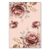 Bruids Thee Douche pastel roze met goud Kaart (Achterkant)