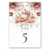 Bruids Thee Douche pastel roze met goud Kaart (Voorkant)