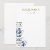 Bruids Thee Feest Bruids Bruiloft Spel Template Advieskaart (Voorkant / Achterkant)