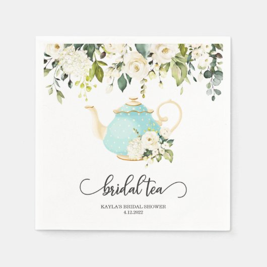 Bruids Thee Feest Servet - Blauw | MAATWERK (Voorkant)