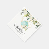 Bruids Thee Feest Servet - Blauw | OP MAAT (Hoek)